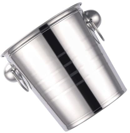 KOCKSHION Seau à Glace Acier Inoxydable Épais Seau Robuste pour et Boissons Rafraîchisseur Pratique pour Bar et Usage Domestique