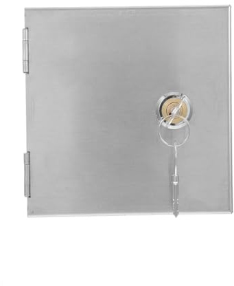 BUTIFULSIC Stainless Steel Electrical Junction Box with Lock Outdoor Wall Mounted Enclosure for Electric Socket Protection and Secure Charging Splashproof Switch Cover for Surface and Flush