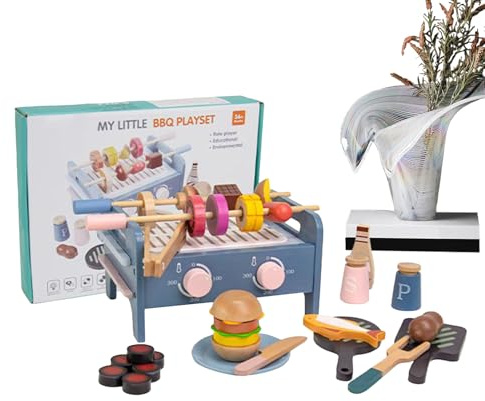 Spielgrill Für Kinder,Spielzeug Küchenset - Lernspielzeug Ab 1 Jahr Für Hand-Auge-Koordination Zu Hause Im Kindergarten