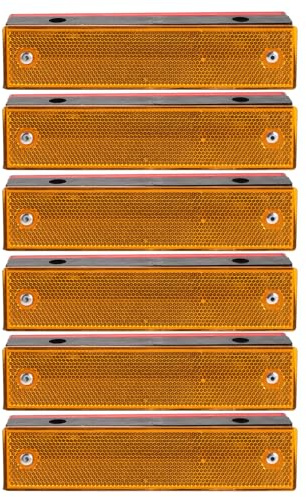 Hohopeti Lot De 6 Panneaux De Signalisation Réfléchissants Plots Réfléchissants Pour Autoroute Pour Allée Réflecteurs Pour Allée Balises De Sécurité Pour