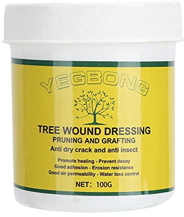Pongnas Sellador de Heridas de árboles de 108 G, Pasta Protectora Flexible para Todo Tipo de Clima para Heridas de Poda, con Fórmula de Secado Rápido, para Rosales y árboles Frutales