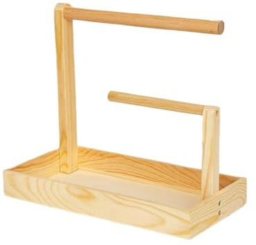 SQOYEI Pastatork för Hemlagade Nudlar, Fettuccine Stor Kapacitet Trä Pasta Torkställning återanvändbar Kök Pastaställ(Yellow)