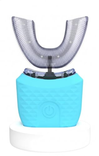 Automatische Ultraschall Zahnbürste – 360 Grad U-förmige Schallzahnbürste, Schnelle & Gleichmäßige Zahnreinigung, Einfaches Zähneputzen (Blau)