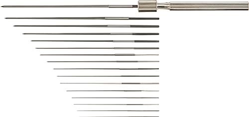 STAHLWILLE 11085 Düsenreibahlen l 16 St. + Halter im Etui l Reinigung von Vergaserdüsen (Motorrad/Roller), Tintenstrahldrucker, 3D-Drucker l Made in Germany