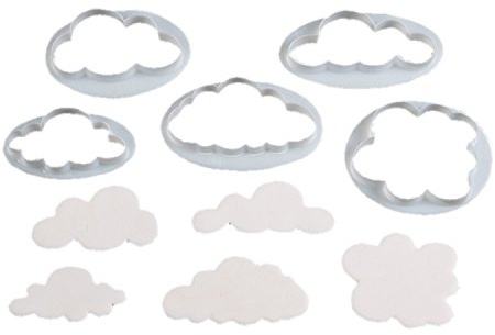 1 FMM Wolken Ausstecher-Set aus Kunststoff