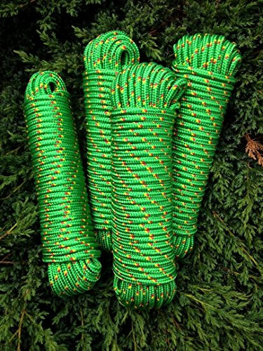 Grüne Festmacherleine 4 - 16 mm, Bootsleine,Ankerleine,Festmacher,Polypropylen Seil, Polypropylenseil,Allzweckseil, Segeltauwerk, Mehrzweckseil, Bootstau, Strick, Reep,Ersatzseil, Reparaturseil, Schot,Reepschnur,Seil,Leine (6 mm)