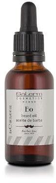 SALERM - Aceite para Barba Hombre - Homme Barber Line - 30 ml - con Aceite de Frambuesa Orgánico y Rosa Mosqueta - para Barba, Bigote y Cabello - Nutre y Suaviza el Pelo de la Barba