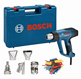 Bosch Professional Heißluftgebläse GHG 23-66 (Leistung 2300 Watt, Temperaturbereich 50-650 °C, Display, inkl. 2 Düsen, Tragetasche)