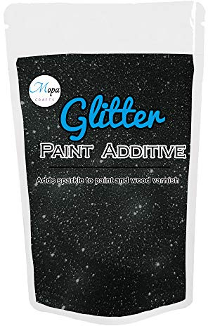 Mopa Crafts Black Night Sky Glitter Paint Crystal Additive 100g for Emulsion Paint - for use with Interior/Exterior Wall, Ceiling, Wood, Metal, Varnish, Dead Flat, Matt, Soft Sheen or Silk Paints