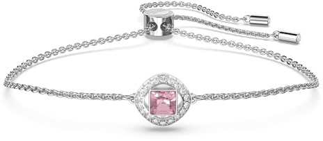 Swarovski Angelic Square bracelet, Pink, Rhodium plated, from Swarovski Angelic Square Collection