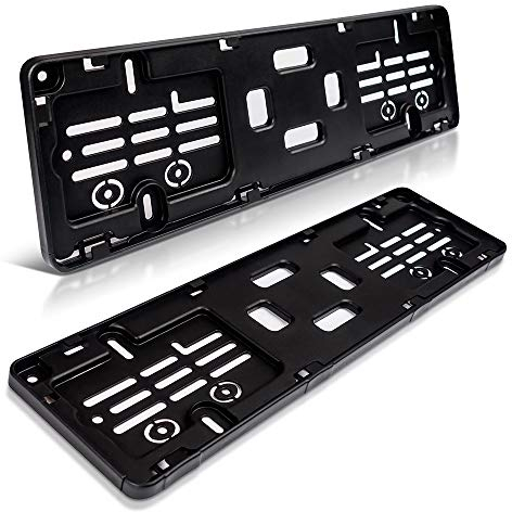 schildEVO 2 Kennzeichenhalter | 400 x 110 mm | SCHWARZ | für Kurze Kennzeichen | 40 x 11 | Nummernschildhalter | Kennzeichen-Halterung | DHL-Versand