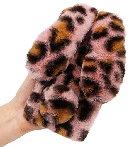 LCHDA Cover per iPhone 12 Mini 5,4 Pollici, Carino Orecchie da Coniglio 3D Morbide Palle di Pelo Pelliccia Sintetica Peluche Soffice Flessibile TPU Paraurti Custodia Protettiva- Leopardo Rosa