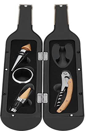 mumisuto Set di Accessori da Vino, Accessori per Il Vino Include cavatappi, Kit di Accessori da Vino a Forma di Bottiglia di Vino, Set Regalo di Accessori per Vino per Bottiglie Vino-per Idea Regalo