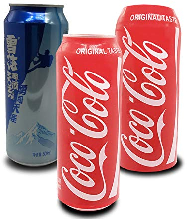 SHENGXIAOPENG 500 ml Hide A Beer Can Cover Sleeve Case Cola ölflaska kopp skydd burk flaskhållare termisk väska kompatibel med camping resor vandring (färg: Röd, storlek: 1 st 500 ml)
