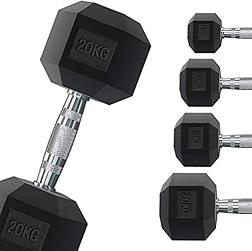 1–50 kg professionellt gummerat sexkantigt hantel | gym eller hemmagym | ergonomiskt halkfritt handtag | säljs individuellt (25 kg)