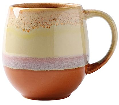 TuYines Kaffekopp stor, cappuccino kopp lergods, kopp 500 ml, stengods, XXL kopp, tekopp med handtag, keramisk kopp, kaffekopp av porslin