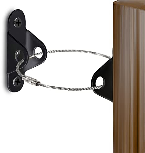 6stk Möbelanker, Möbel Kippsicherung Metall-Möbelanker Schränke Anti-Rückspul-Babyschutz-Möbelanker Verhindern dass Baby-Haustier Herunterfällt (Schwarz)