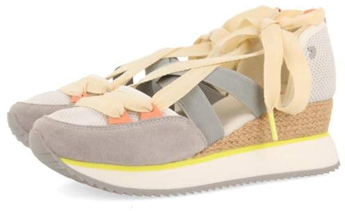 Sneakers Abiertos Blancos con CUÑA para Mujer SAMOBOR