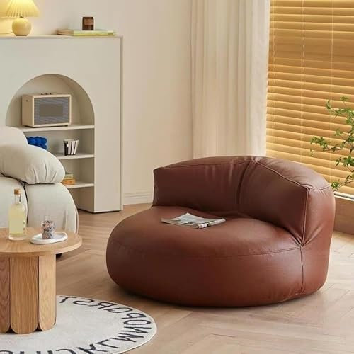 FYDZ Ledercouch mit gebogenem Design, perfekt für moderne Wohnräume (rot, Sofa)