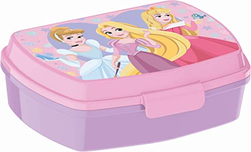 ALMACENESADAN; 5463; Confezione ritorno a scuola e regalo; composto da portapranziera-Sandwich rettangolare multicolore, prodotto riutilizzabile, senza BPA (principesse)