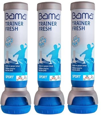 Bama Spray Deodorante per Scarpe - Spray Deodorante per Piedi Neutralizza Odori Sgradevoli per Scarpe Igiene e Freschezza Set Deodoranti per Scarpe 3x 100 ml