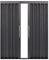 Porte accordéon grise pliante pour porte, salle de bain, douche et séparateur de pièce, panneau en aluminium, 61 x 152,4 cm (l x H)