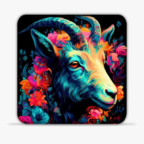LJSPTU Tapis de Souris Chèvre 20x20cm Tapis de Souris en Tissu SU avec Coutures Anti-effilochage et Base en Caoutchouc pour Un contr?Le de précision Compatible avec Les Souris Laser et optiques