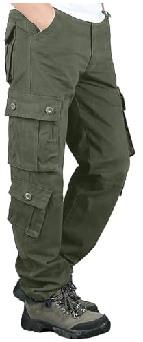 Pantalon Trabajo Hombre Elasticos Cargo Pantalon Tacticos Senderismo Tallas Grandes Pantalones con Bolsillos Camuflaje Ropa De Caza para Hombre Amazon España Ofertas Verde 5XL