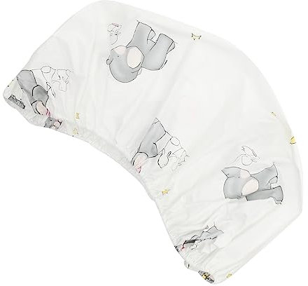 Kisangel Spannbettlaken für Babybetten Bequeme Babymatratzenlaken Matratzenbezüge aus Baumwolle mit Cartoon-Motiven Babyausstattung Passt Ovalen Runden und Rechteckigen Babybettmatratzen