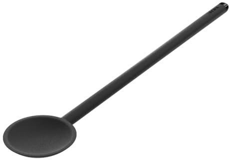 BORA KWKL Kochlöffel aus Kunststoff, Langer Stiel, Hitzebeständig, Spülmaschinengeeignet, Kratzfest, Ideal für Beschichtetes Kochgeschirr, Küchenhelfer, Kochbesteck, Schwarz