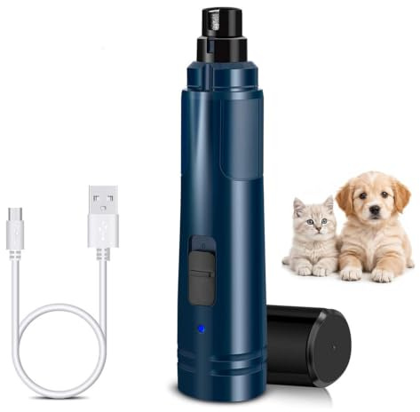 Puppiclaw 2.0 Molinillo para Uñas De Mascotas, Lijador Silencioso para Perros, Cortadora De Garras con Doble Velocidad para Perros Pequeños, Medianos, Grandes Y Gatos Sin Dolor Al Peluquear (blue2)