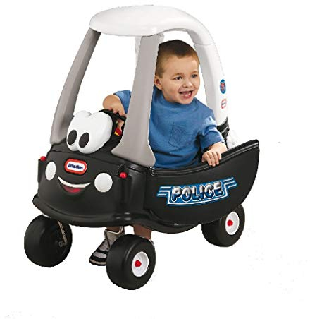 Little Tikes Cozy Coupé Voiture de police – Véhicule – Avec 1 porte fonctionnelle & 1 klaxon – Encourage les jeux créatifs, pour les enfants de 18 Mois à 5 ans