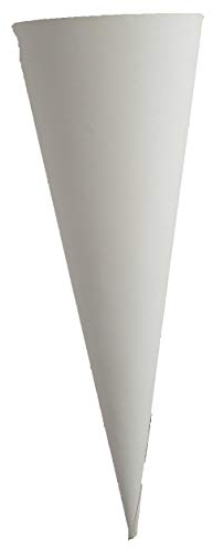 Baier & Schneider Heyda 204870035 Schultüten-Rohlinge Geschwistertüte(Höhe 35 cm, Durchmesser 11 cm, Karton, 380g/m²) weiß