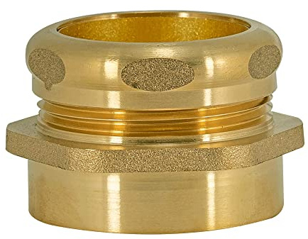 EZ-FLO Heavy-Duty Female Trap Adapter with Slip-Joint Nut and Compression Ring, 1-1/2 Inch FIP x 1-1/2 Inch OD Compression, Brass Plumbing Fitting, 35401