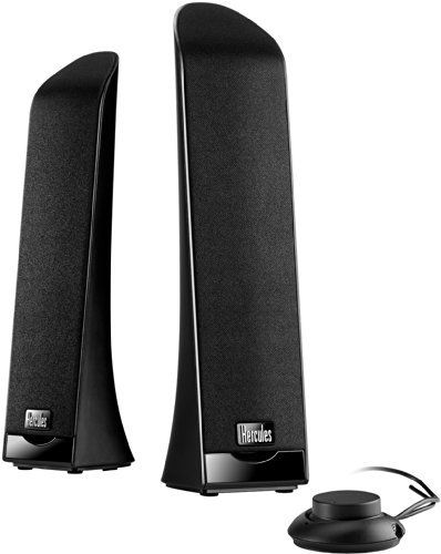 Hercules Slim Sistema Altoparlanti 2.0, Potenza Totale 4 Watt RMS, Picco di Potenza 8 Watt