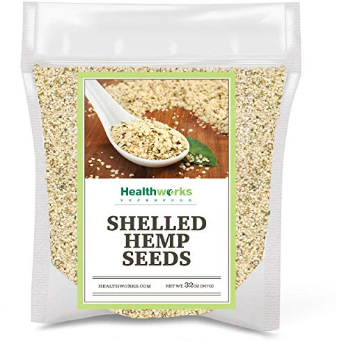 Healthworks Superfood Hemp Hearts, Shelled Hemp Seeds - 32 Oz / 2 Lbs - Canadian, Premium & All-Natural - Contains Omega 3 & 6, Fiber and Protein