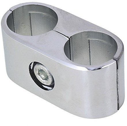 BQLZR 25 mm ID Silber Aluminium Regal Display Rack Gerüstbau Doppelrohrverbinder Armaturen Kleiderstangenverbinder, Regalverbinder