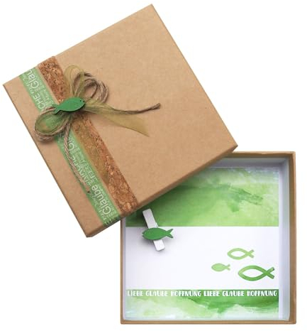 ZauberDeko Geldgeschenk Verpackung Grün Fisch Kommunion Konfirmation Geschenk Gutschein Jonas