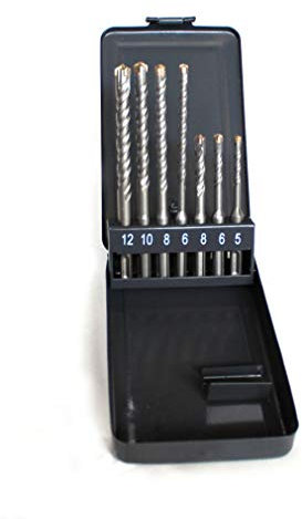 SDSPlus 7-Piece Concrete Drill Bit Set Double Cross Head Concrete Drill Chisel