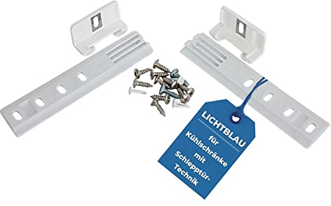Lichtblau Set universale per montaggio porta per frigorifero con porta scorrevole I adatto per Liebherr 9086322, Miele 1878720, Bosch e molti altri. Cerniera per porta scorrevole per frigorifero