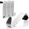 com-four® 4x ganci per porte in acciaio inossidabile - ganci appendiabiti con protezione in schiuma - ganci appendiabiti per porte di armadi e porte di camere (04 pezzi - acciaio inox - imbottito)