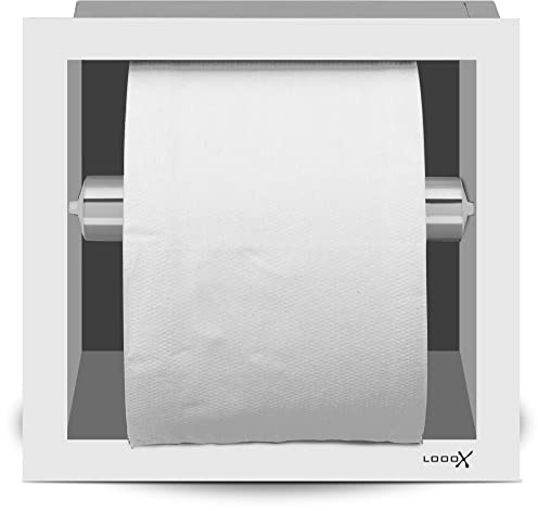 Looox Closed Toilettenpapierhalter Unterputz Matt-Weiß