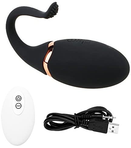 NAIXBTY Vibrierendes Ei Silikon Kabellose Funk Fernbedienung Vibroei, Vibratorei, Vibrator, Eivibrator Für die vaginale + klitorale Stimulation Wiederaufladbar (Schwarz)