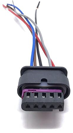 Mass Air Flow Sensor MAF Harness 5 PIN Connector Wire 4F0973705 for VW Audi