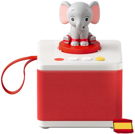 FABA - Cuentacuentos para Niñas y Niños, Altavoz con el Personaje Sonoro ELE el Elefante, Juego Educativo, Contenido EN ESPAÑOL Apto Desde 3 años