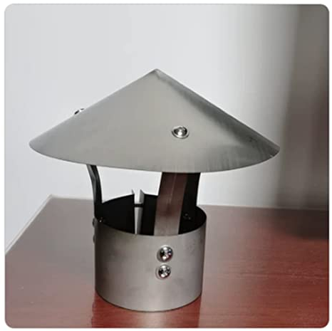 Schornsteinabdeckung,Schornsteinhaube Edelstahl für Kamine,Regenhut Verzinkt für Ofenrohr,Regenhaube,Kaminhaube,Kaminhut,Kaminabdeckung,Schornsteinhaube Mit Vogelschutz ,d28cm*50cm/11.02in*19.69in