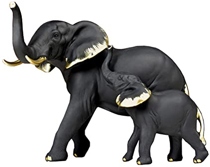NORHOR Elefanten-Skulptur,Handbemalte Harz Sammelfiguren für Heimdekoration Geschenk