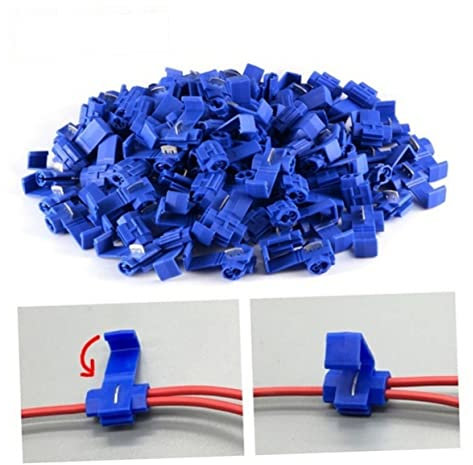 Housoutil 50pcs Wire Plug Connectors Quick Wire Connectors for Car Wiring Radio Cassette Units Pp Plastic Tin Plated Brass Terminals