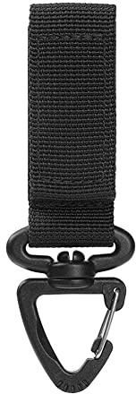 AMZLORD Karabiner Schluesselhaken, Karabinerhaken Schlüsselanhänger Karabiner Adler Haken, D-Förmig Nylon Gürtel Karabiner, Klein und Praktisch, Geeignet for Outdoor-Aktivitäten, Schwarz