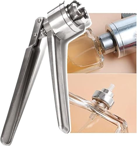 Crimpadora de Perfume Manual, Sellador de Viales de Crimpado de Mano de Acero Inoxidable, 13mm/15mm/18mm/20mm Máquina de Sellado de Botellas de Perfume